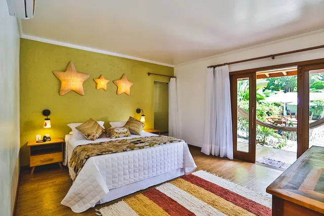 غرفة بريميوم بسرير كوين بإطلالة على الحديقة بغرفة نوم واحدة في الطابق الأرضي، Pousada Paraiso Ecologico 2/10