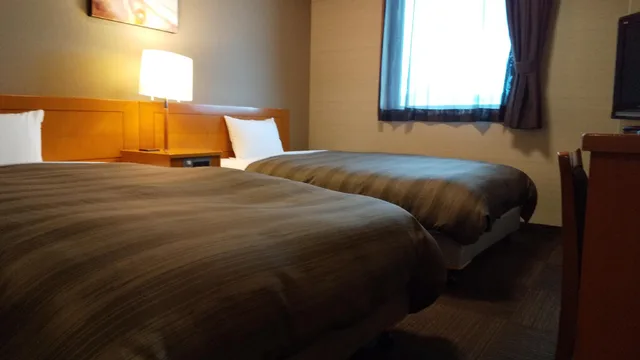 غرفة قياسية بسريرين منفصلين للمدخنين، Hotel Route-Inn Yonezawa Ekihigashi 1/1