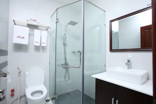 استوديو بسرير كوين بغرفة نوم واحدة، Atlas Hotel & Apartment 2/2
