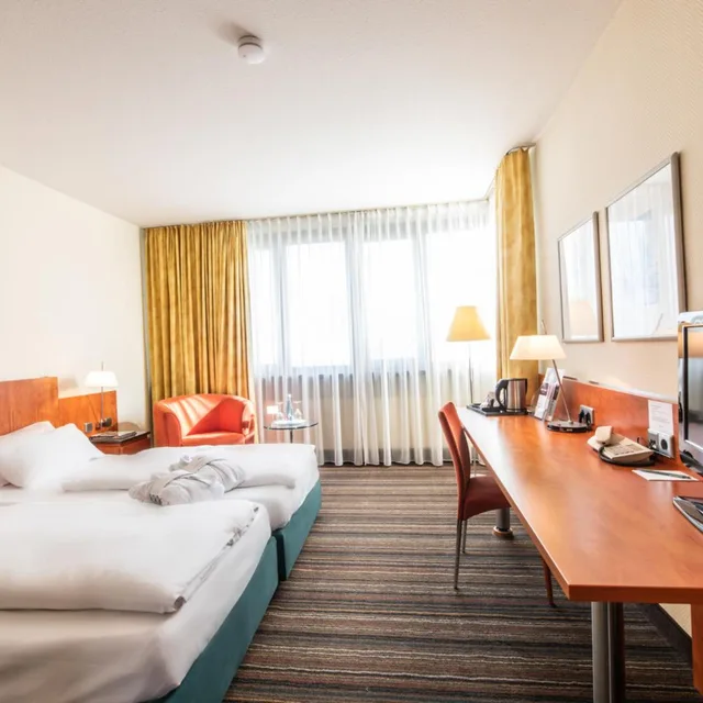 غرفة سوبيريور بسريرين منفصلين بإطلالة على الفناء، Mercure Hotel Offenburg Am Messeplatz 3/8