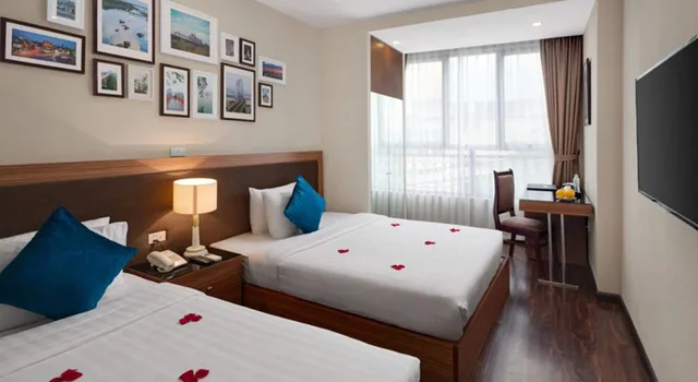 غرفة ديلوكس بسريرين منفصلين بإطلالة على المدينة، Golden Moon Suite Hotel 2/5
