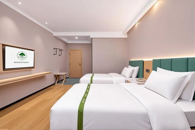 غرفة بزنس بسريرين منفصلين، GreenTree Inn Kunming Chenggong University City HSR Station Shilin Street Express Hotel 1/4