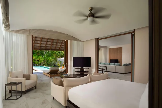 3 Bedrooms, Beach, Suite, with Pool, Conrad Maldives Rangali Island 1/2