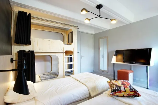 غرفة رباعية بسريرين منفصلين وسرير بطابقين، HOTEL CLUB MMV LE FLAINE 1/6