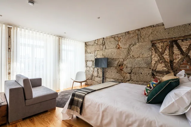 استوديو بسرير مزدوج بإطلالة على النهر بشرفة، Porto River Hotel Apartamentos 2/3