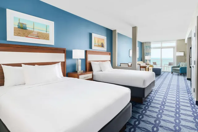 Room, 2 Queen Beds, Ocean Front, Accessible، Homewood Suites by Hilton Myrtle Beach Oceanfront 1/4