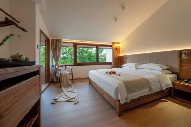 غرفة كومفورت بسرير كينج بإطلالة على النهر، Yangshuo River View Hotel 6/10