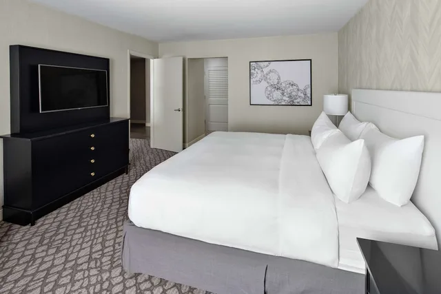جناح بسرير كينج بمنطقة جلوس لذوي الإعاقة، DoubleTree Suites by Hilton Charlotte SouthPark 5/10