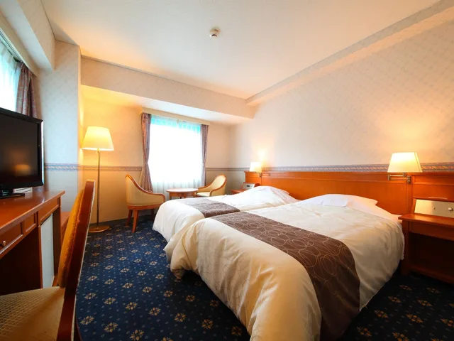 غرفة بسريرين منفصلين، Hotel Seawave Beppu 2/6