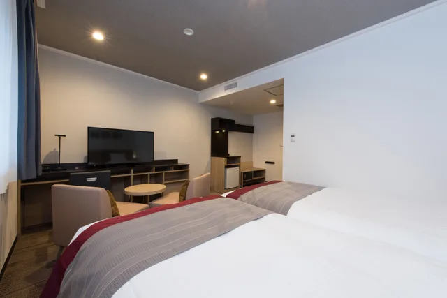 غرفة قياسية بسريرين منفصلين للمدخنين، Hotel Mystays Tachikawa 7/10