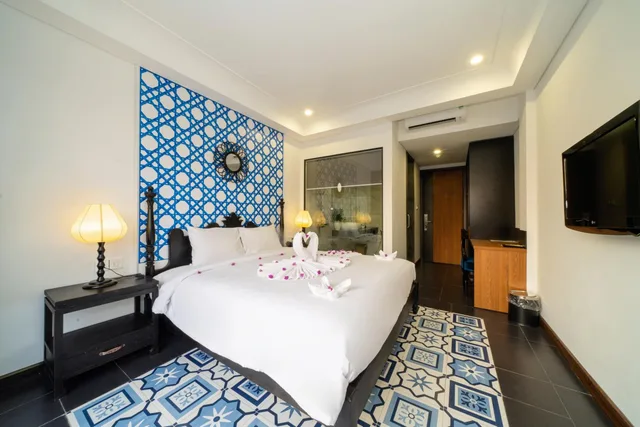 غرفة ديلوكس بسرير مزدوج بشرفة، Thanh Binh Central Hotel 3/4