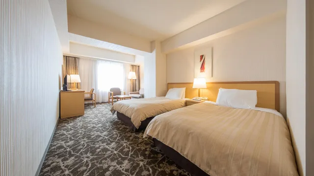 غرفة ديلوكس بسريرين منفصلين بإطلالة على المدينة للمدخنين، President Hotel Mito 1/1