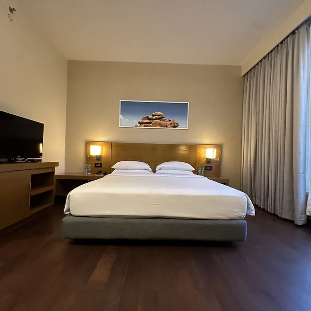 غرفة كبيرة بسرير كينج مع أريكة، HYATT PLACE HAMPI 2/6