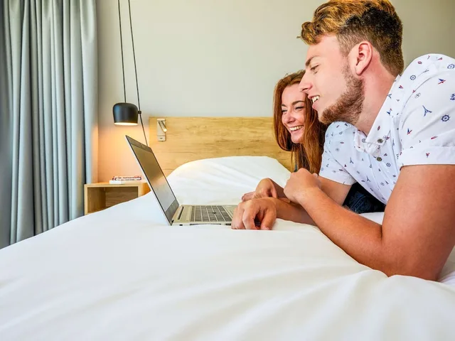 غرفة قياسية بسريرين منفصلين بإطلالة على البحر بشرفة، Ibis Le Touquet Thalassa 8/9