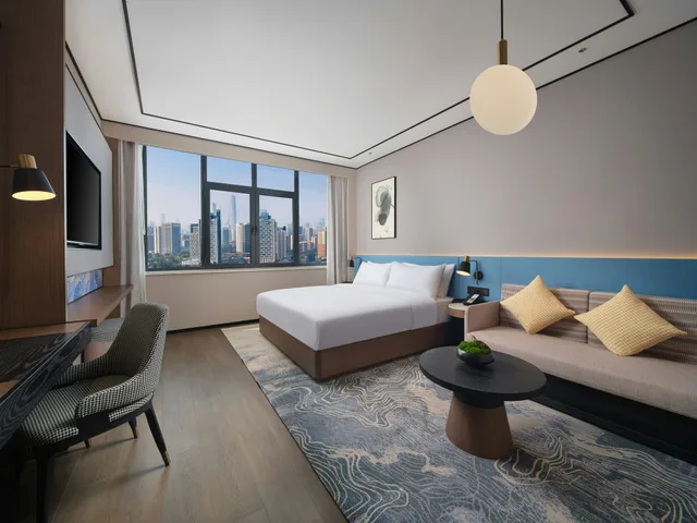 غرفة سوبيريور بسرير كينج، Hilton Garden Inn Ji'nan High-Tech Zone 3/4