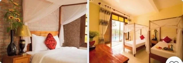 جناح عائلي بسرير كوين وسريرين منفصلين بإطلالة على المسبح بغرفتي نوم، Phong Nha Lake House 3/10