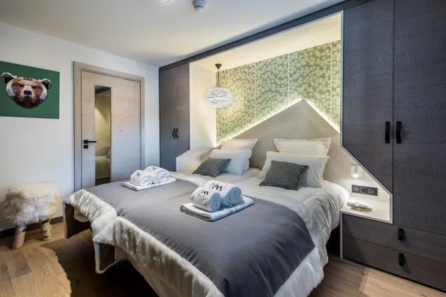 شقة سوبيريور بسرير مزدوج وسريرين منفصلين بغرفتي نوم، Chalet Skadi By Village Montana 1/4