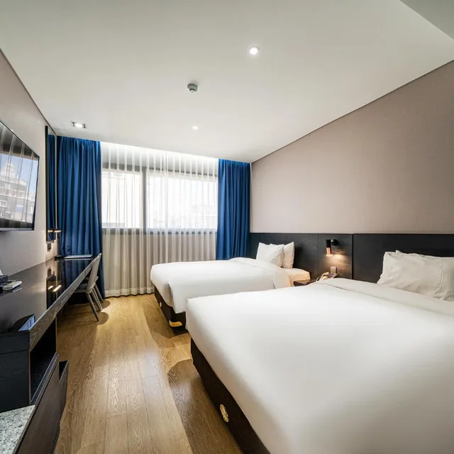 غرفة عائلية بسريرين منفصلين، Rivertain Hotel Gyeongju 3/10