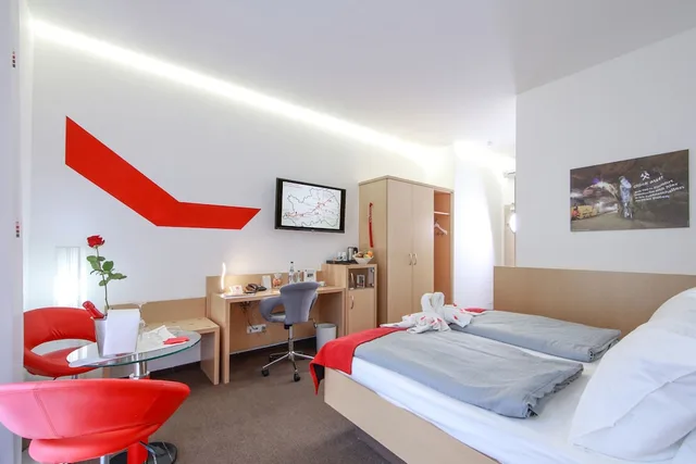 غرفة بزنس بسريرين منفصلين بإطلالة على الحديقة، Aalener Roemerhotel 2/3