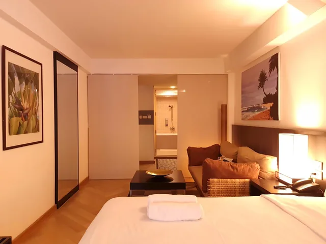 استوديو بسرير كينج مع أريكة، Sathorn Terrace Apartment 7/9