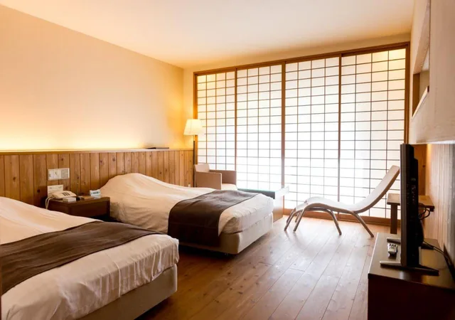 Room, Twin Beds, Shared Bathroom, Yatsugatake Hotel Fuuka 1/4