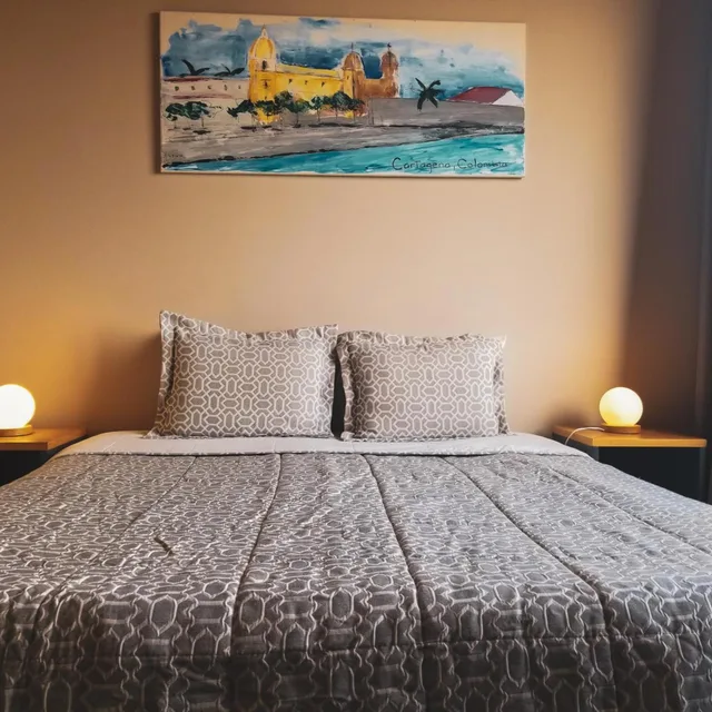 غرفة بسرير مزدوج بإطلالة على الجبل، America Del Sur Hostel el Calafate 5/7