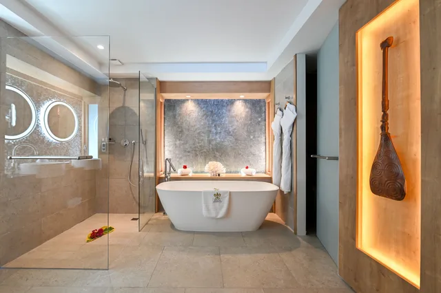1 Bedroom, Overwater, Twin Beds, Mountain View, Sofa، Bora Bora Pearl Resort And Spa 1/4