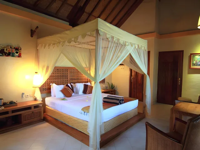 كوخ ديلوكس بسرير مزدوج، Puri Dajuma Beach Eco Resort & Spa 2/2
