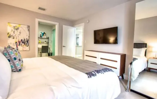 1 Bedroom, Designer, Deluxe, Apartment, King Bed, 2 Sofa، Artrageous On The River 3/10