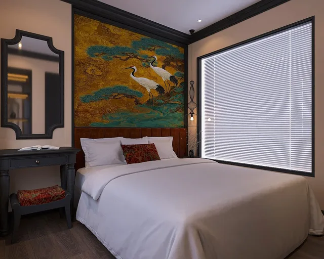 غرفة قياسية بسرير مزدوج بإطلالة على الفناء، Hanoi L Heritage Diamond Hotel Spa 1/1