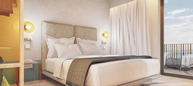 غرفة قياسية بسرير مزدوج بإطلالة على البحر، Hotel Ben Marsalforn Affiliated by Melia 4/8