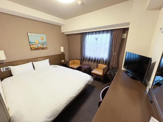 غرفة بسرير كوين للمدخنين، Hotel Route-Inn Tsuruoka Ekimae 1/3