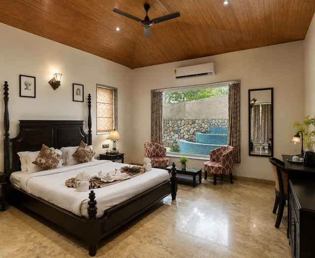 غرفة فاخرة بسرير كينج بإطلالة على الحديقة، Park Exotica Resort 2/8
