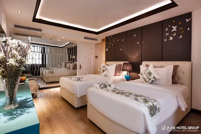 جناح بريميير بمطبخ صغير، A&EM Saigon Hotel 3/10
