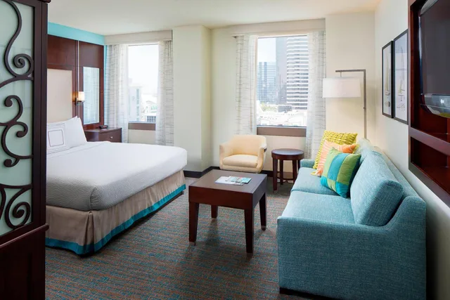 استوديو بسرير كوين مع أريكة، Residence Inn San Diego Downtown Gaslamp Quarter 1/7