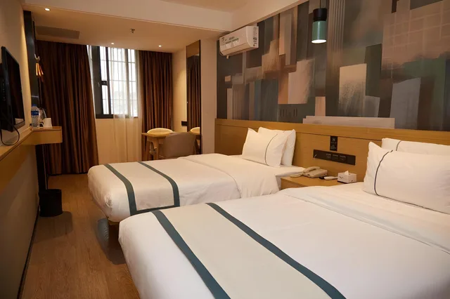 غرفة بزنس بسريرين منفصلين، City Comfort Inn Guangzhou Shangxiajiu Pedestrian Street Branch 1 Ex Guangzhou Shang Jiu Wan Hote 2/2