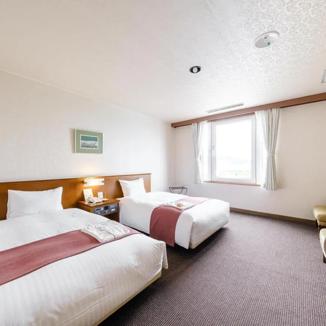 غرفة كبيرة بسريرين منفصلين، Abashiri Central Hotel 2/6