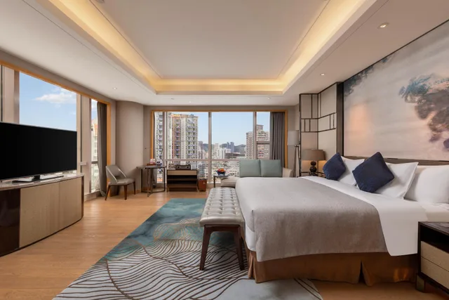 غرفة بزنس ديلوكس بسرير كينج، Zhuhai Longzhuda International Hotel 1/1