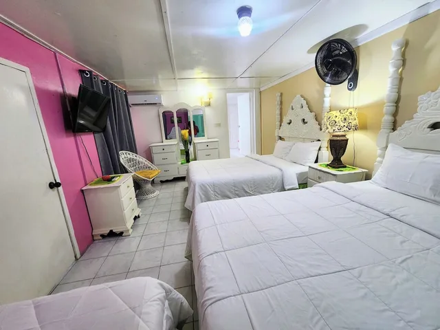 Family, 1 Single and 2 Queen Beds, Pool Access, Pinkhibiscus Guest House 3/10