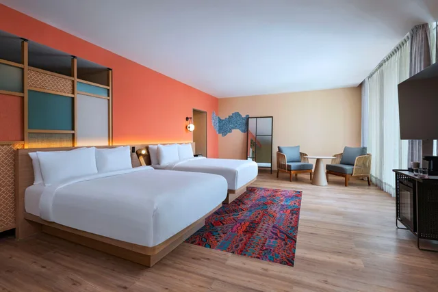 غرفة قياسية بسريرين كوين، Aloft Playa Del Carmen 1/1