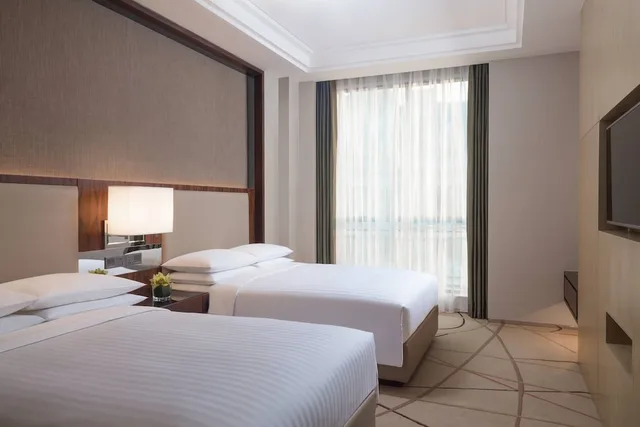 غرفة بريميير بسريرين مزدوجين بإطلالة على المدينة، Courtyard Shanghai Changfeng Park 2/9