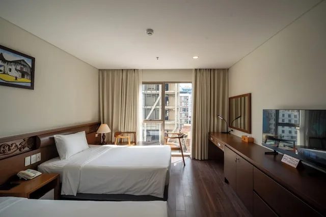 غرفة سوبيريور بسريرين منفصلين بإطلالة جزئية على البحر، Tamarind Hotel Da Nang 5/10