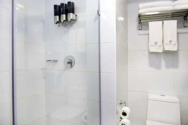 غرفة بسريرين منفصلين بإطلالة على المدينة، Hotel He Wang 9/10