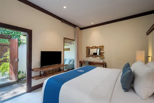 غرفة ديلوكس بسريرين منفصلين بإطلالة على الحديقة، Rama Residence Petitenget Hotel 7/10