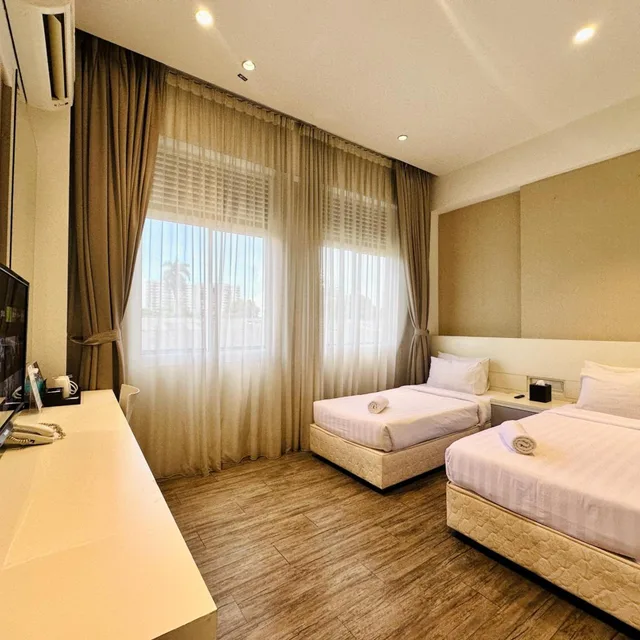 غرفة قياسية بسريرين منفصلين، T+ Hotel Macallum 3/7
