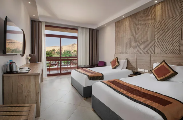 غرفة بسرير مزدوج أو سريرين منفصلين بإطلالة على النهر، Pyramisa Island Hotel Aswan 5/6