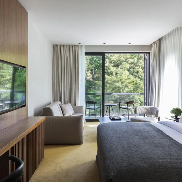 غرفة بسرير مزدوج بإطلالة على الجبل، The Lynx | Mountain Resort Florina 3/6