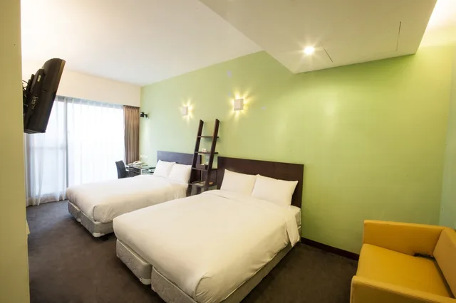 غرفة بسريرين مزدوجين، Hotel Les Champs Hualien 6/9