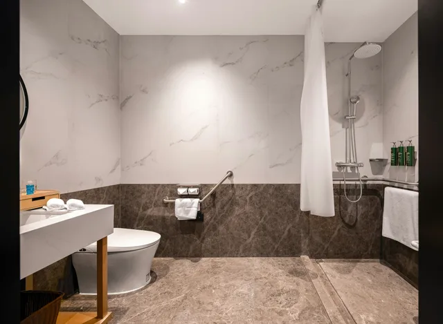غرفة بسرير كينج لذوي الإعاقة، Hilton Garden Inn Fenyang Yulongwan 5/9