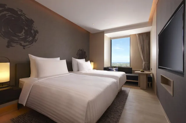 غرفة سوبيريور بسريرين منفصلين، Mu Jiao Xi Hotel 1/3